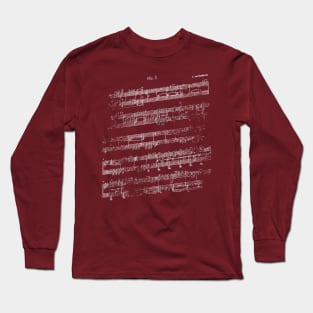 Music Sheet 5th Long Sleeve T-Shirt